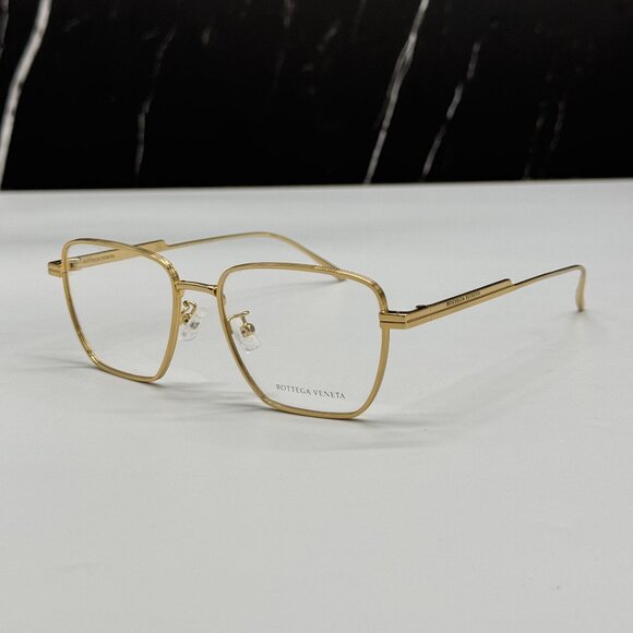 NEW BOTTEGA VENETA BV1015O 002 GOLD UNISEX EYEGLASSES BOTTEGA VENETA - Picture 3 of 11